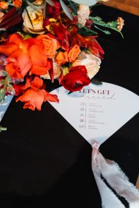 Ablaufkarte einer Hochzeit