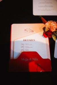 Hochzeitseinladung mit Details