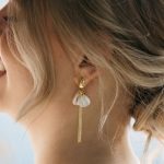 Braut mit Ohrringen 5 Brautatelier Herzlichkeit Detailaufnahme: Braut trägt den Schmuck aus dem Brautatelier Herzlichkeit